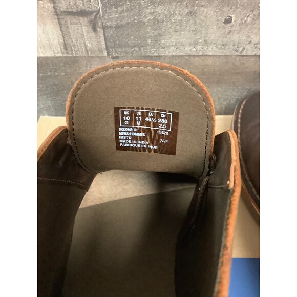 Clarks Men 11M Beeswax Leather Bushacre 2 Chukka Boots Lace Up Classic LB15-12 - Picture 8 of 10